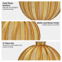 Christabelle Box of 6 Gold Glass Baubles with Matte & Gloss Finish thumbnail 5