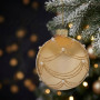 Christabelle 6 Champagne Glass Christmas Baubles Gold Swirl Pearl 8cm Xmas Tree Decorations Hanging Ornaments thumbnail 4