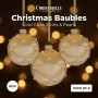 Christabelle 6 Champagne Glass Christmas Baubles Gold Swirl Pearl 8cm Xmas Tree Decorations Hanging Ornaments thumbnail 7