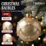 Christabelle 6 Champagne Glass Christmas Baubles Gold Swirl Pearl 8cm Xmas Tree Decorations Hanging Ornaments thumbnail 8