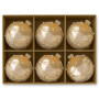 Christabelle 6 Champagne Glass Christmas Baubles Gold Swirl Pearl 8cm Xmas Tree Decorations Hanging Ornaments thumbnail 3