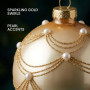 Christabelle 6 Champagne Glass Christmas Baubles Gold Swirl Pearl 8cm Xmas Tree Decorations Hanging Ornaments thumbnail 6