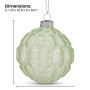 Christabelle 6 Pale Green Glass Christmas Baubles White Shimmer 8cm Xmas Tree Decorations Hanging Ornaments thumbnail 2