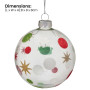 Christabelle Glass Baubles 6 Pcs with Assorted Patterns Balls Christmas Tree Decoration Ornament thumbnail 2