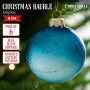 Christabelle Blue Glass Baubles 6Pcs with Etched Leaf Pattern Balls Christmas Tree Decoration Ornament thumbnail 7