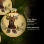 Christabelle Large Gold Glass Baubles 6Pcs with Reindeer Print Balls Christmas Tree Decoration Ornament thumbnail 5
