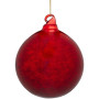 Christabelle Large Red Glass Baubles 6 Pcs with Faint Crackle Pattern Balls Christmas Tree Decoration Ornament thumbnail 4