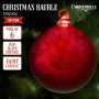 Christabelle Large Red Glass Baubles 6 Pcs with Faint Crackle Pattern Balls Christmas Tree Decoration Ornament thumbnail 6