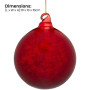 Christabelle Large Red Glass Baubles 6 Pcs with Faint Crackle Pattern Balls Christmas Tree Decoration Ornament thumbnail 3