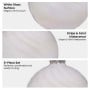 Christabelle Box of 6 White Glass Baubles with Stripe & Faint Iridescence thumbnail 5