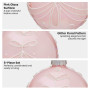 Christabelle Box of 6 Pink Glass Baubles with Glitter Floral Pattern thumbnail 5
