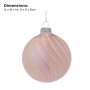Christabelle 6 Pink Glass Christmas Baubles Gloss Textured 8cm Xmas Tree Decorations Hanging Ornaments Gift Boxed Set thumbnail 2