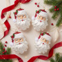 Christabelle 6 Glass Christmas Baubles Santa Head Fur Trim Novelty 13cm Xmas Tree Decorations Hanging Ornaments thumbnail 6