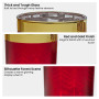 Christabelle Christmas Candle Jar Set of 3 Red and Gold Holiday Candle Holders thumbnail 5
