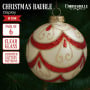 Christabelle 6 White Christmas Glass Baubles with Red and Champagne Glitter Swirls Balls Tree Decoration Ornament thumbnail 1