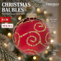 Christabelle 6 Red Glass Christmas Baubles Gold Swirl 8cm Xmas Tree Decorations Hanging Ornaments Gift Boxed Set thumbnail 8