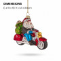 Christabelle 6 Glass Christmas Baubles Motorcycling Santa Novelty 11cm Xmas Tree Decorations Hanging Ornaments thumbnail 2