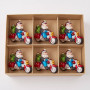 Christabelle 6 Glass Christmas Baubles Motorcycling Santa Novelty 11cm Xmas Tree Decorations Hanging Ornaments thumbnail 3