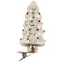 Christabelle Box of 6 Silver Glass Tree Ornaments with Glitter thumbnail 1