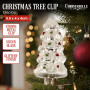 Christabelle Box of 6 Silver Glass Tree Ornaments with Glitter thumbnail 2
