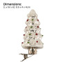 Christabelle Box of 6 Silver Glass Tree Ornaments with Glitter thumbnail 3