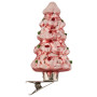 Christabelle Box of 6 Pink Glass Tree Ornaments with Glitter thumbnail 1