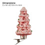 Christabelle Box of 6 Pink Glass Tree Ornaments with Glitter thumbnail 3