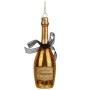 Christabelle Box of 6 Champagne Bottle Christmas Gold Glass Tree Decoration thumbnail 1