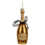 Christabelle Box of 6 Champagne Bottle Christmas Gold Glass Tree Decoration thumbnail 1