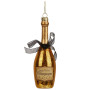 Christabelle Box of 6 Champagne Bottle Christmas Gold Glass Tree Decoration thumbnail 2
