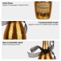 Christabelle Box of 6 Champagne Bottle Christmas Gold Glass Tree Decoration thumbnail 4