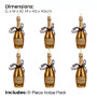 Christabelle Box of 6 Champagne Bottle Christmas Gold Glass Tree Decoration thumbnail 5