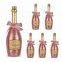 Christabelle 6 Pink Glass Christmas Baubles Champagne Bottle Novelty 14cm Xmas Tree Decorations Hanging Ornaments thumbnail 1