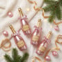 Christabelle 6 Pink Glass Christmas Baubles Champagne Bottle Novelty 14cm Xmas Tree Decorations Hanging Ornaments thumbnail 6