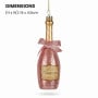 Christabelle 6 Pink Glass Christmas Baubles Champagne Bottle Novelty 14cm Xmas Tree Decorations Hanging Ornaments thumbnail 3