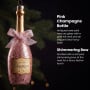 Christabelle 6 Pink Glass Christmas Baubles Champagne Bottle Novelty 14cm Xmas Tree Decorations Hanging Ornaments thumbnail 5