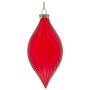 Christabelle Box of 6 Glossy Red Glass Teardrop Baubles with Swirl Pattern thumbnail 1
