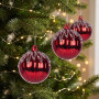 Christabelle 6 Red Glass Christmas Baubles Jewel Ice Drips 8cm Xmas Tree Decorations Hanging Ornaments Gift Boxed Set thumbnail 7