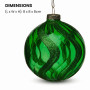 Christabelle 6 Green Glass Christmas Baubles Shimmer Wave 8cm Xmas Tree Decorations Hanging Ornaments Gift Boxed Set thumbnail 2