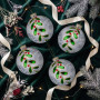 Christabelle 6 White Glass Christmas Baubles Green Jewel Leaf 8cm Xmas Tree Decorations Hanging Ornaments Gift Boxed Set thumbnail 5