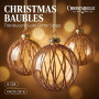 Christabelle 6 Gold Glass Christmas Baubles Shimmering Stripe Translucent 8cm Xmas Tree Decorations Hanging Ornaments thumbnail 8