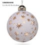 Christabelle 6 Large White Glass Christmas Baubles Gold Star 8cm Xmas Tree Decorations Hanging Ornaments Boxed Set thumbnail 5