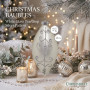 Christabelle 6 White Glass Christmas Teardrop Baubles Silver Jewel 13cm Xmas Tree Decorations Hanging Ornaments thumbnail 8