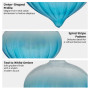 Christabelle Box of 6 Teal Ombre Glass Onion Baubles with Spiral Stripes thumbnail 5
