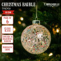 Christabelle Clear Glass Baubles 6Pcs with Colourful Sequins Balls Christmas Tree Decoration Ornament thumbnail 3