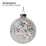 Christabelle Clear Glass Baubles 6Pcs with Colourful Sequins Balls Christmas Tree Decoration Ornament thumbnail 4