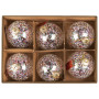 Christabelle Clear Glass Baubles 6Pcs with Colourful Sequins Balls Christmas Tree Decoration Ornament thumbnail 6