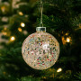 Christabelle Clear Glass Baubles 6Pcs with Colourful Sequins Balls Christmas Tree Decoration Ornament thumbnail 2