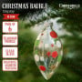Christabelle Clear Glass Teardrop Baubles 6Pcs Balls Christmas Tree Decoration Ornament thumbnail 7