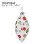 Christabelle Clear Glass Teardrop Baubles 6Pcs Balls Christmas Tree Decoration Ornament thumbnail 3
